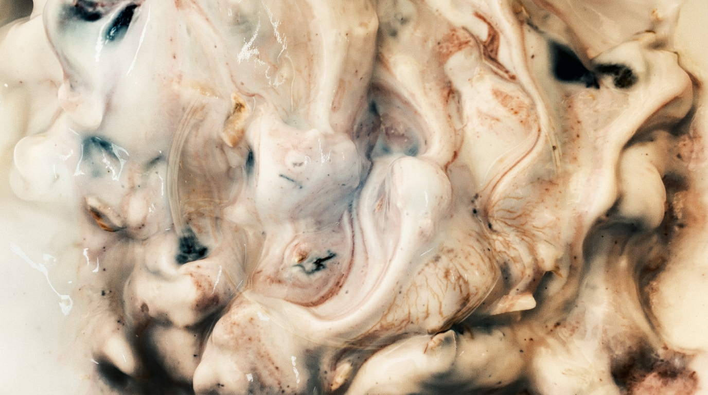 Living yoghurt cultures under magnification on a dark field